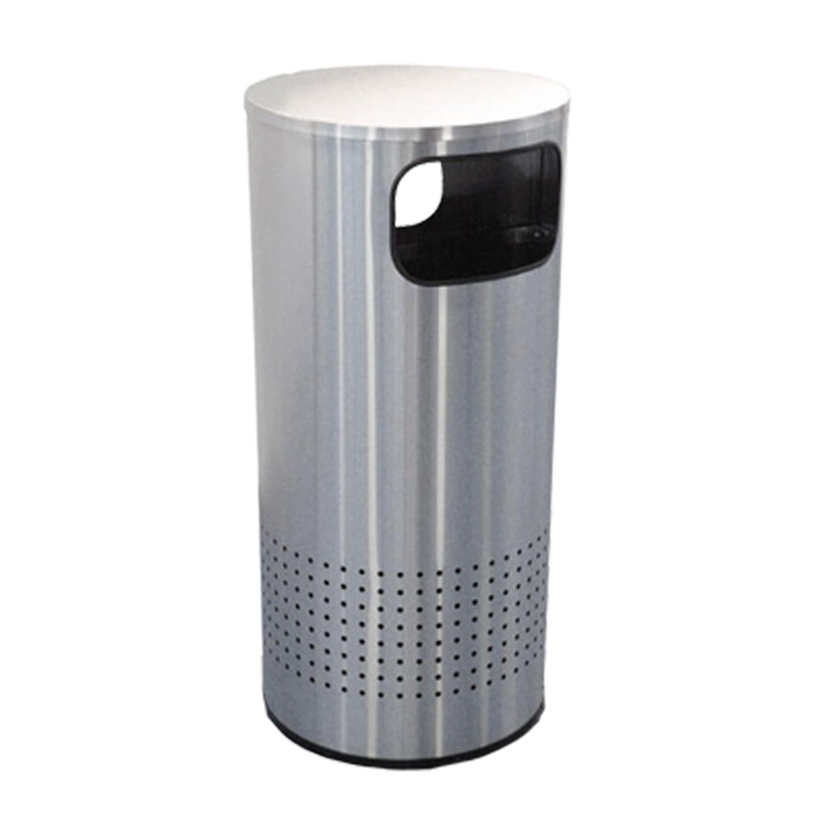 Bote de Basura Alto de Acero Inoxidable con Abertura Lateral – 195 Litros