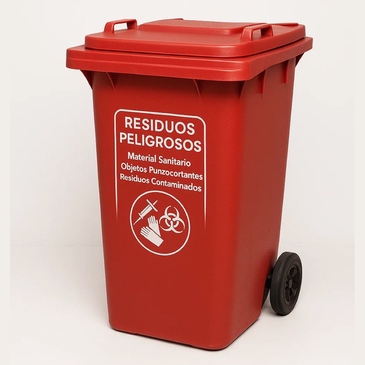Contenedores de Basura Rojo VIC-240 HD – Recolección de Residuos Biológico-Infecciosos