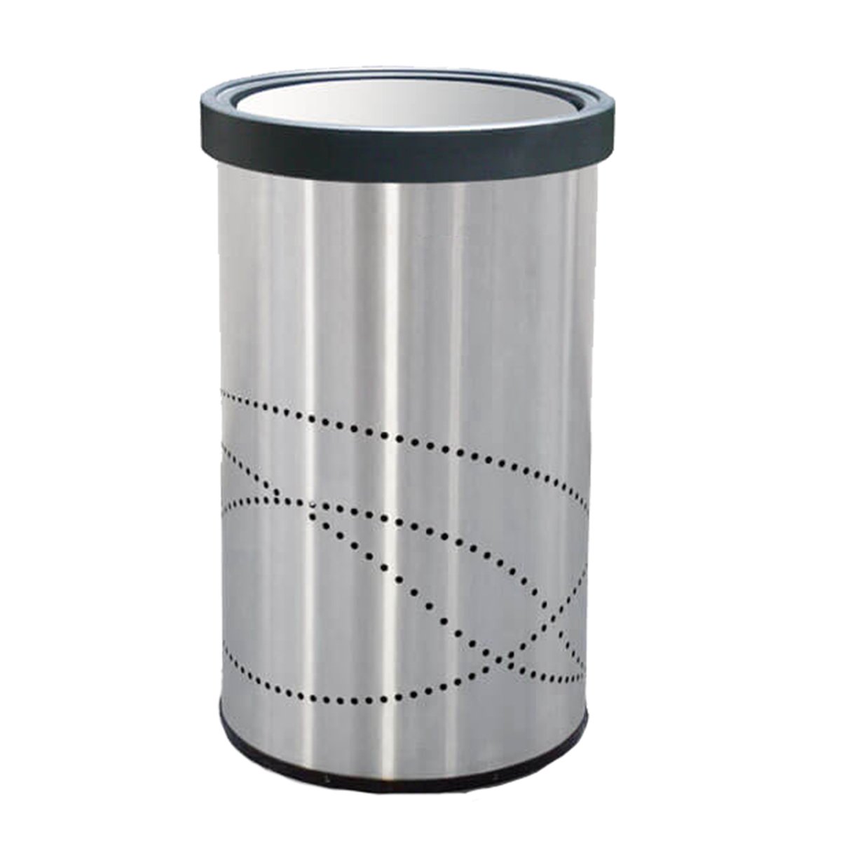 Bote de Basura Jumbo con Aro Balancín de Acero Inoxidable – 150 Litros