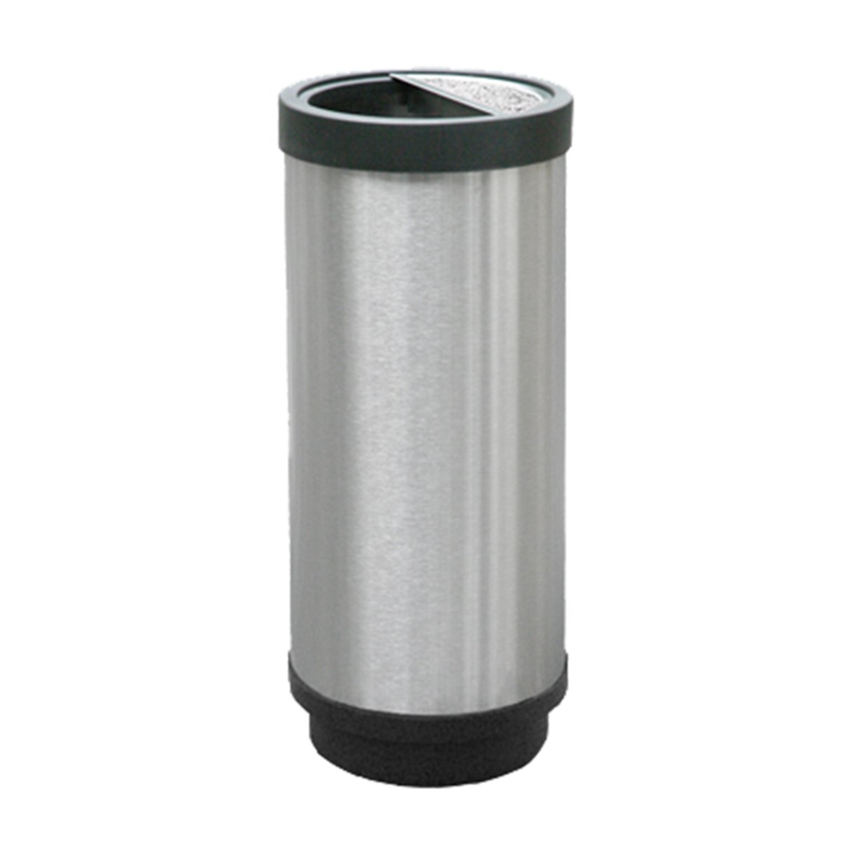 Cenicero Cilíndrico de Acero Inoxidable con Charola y Arena – 41 Litros