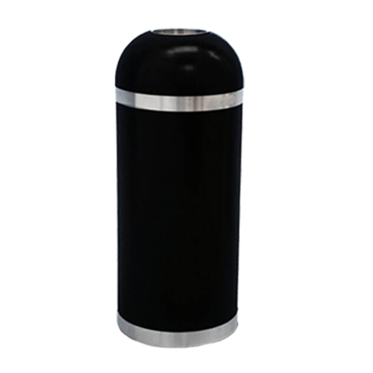 Bote de Basura Tipo Bala de Acero Negro – 84 Litros