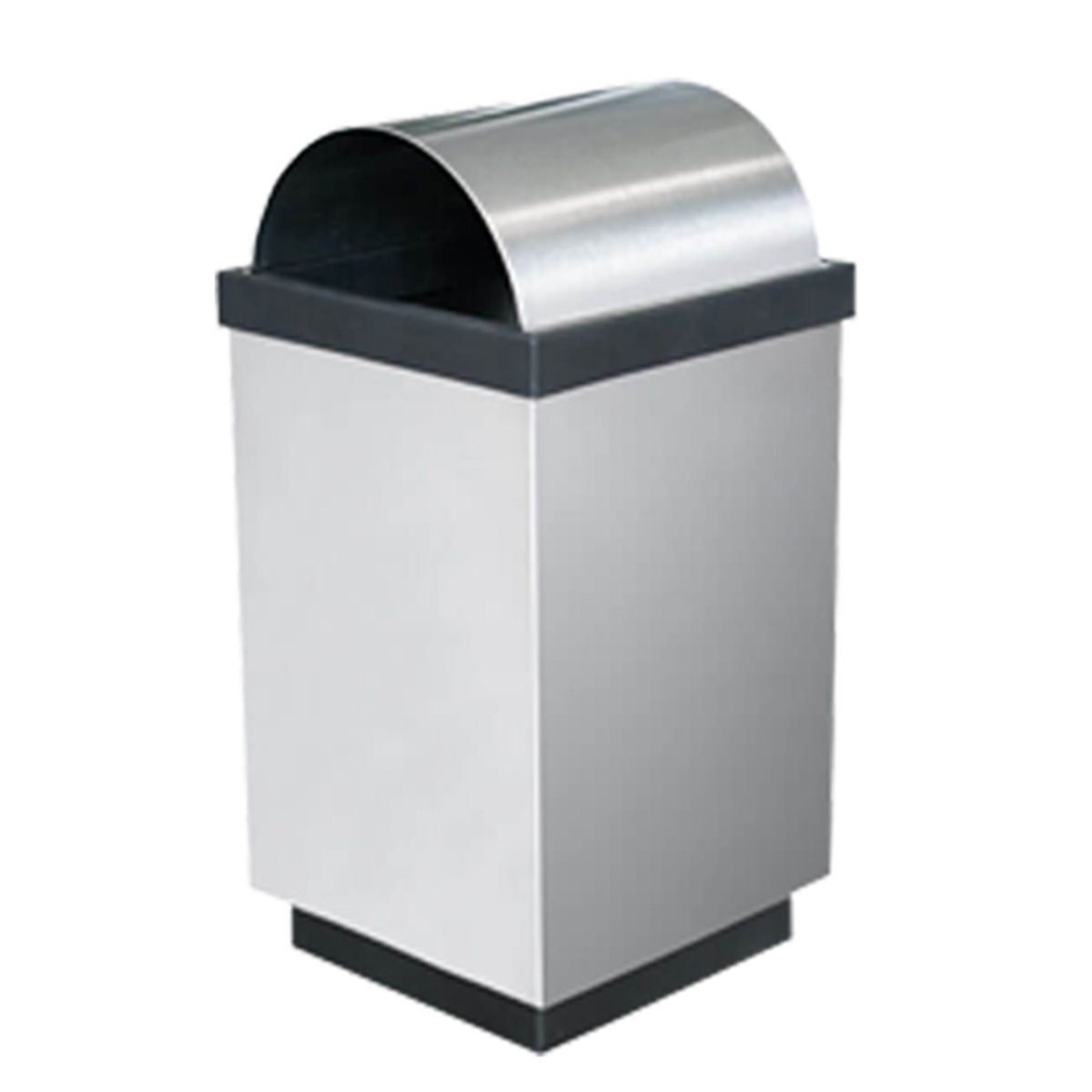 Bote de Basura Cubo con Tapa Abombada de Acero Inoxidable – 110 Litros