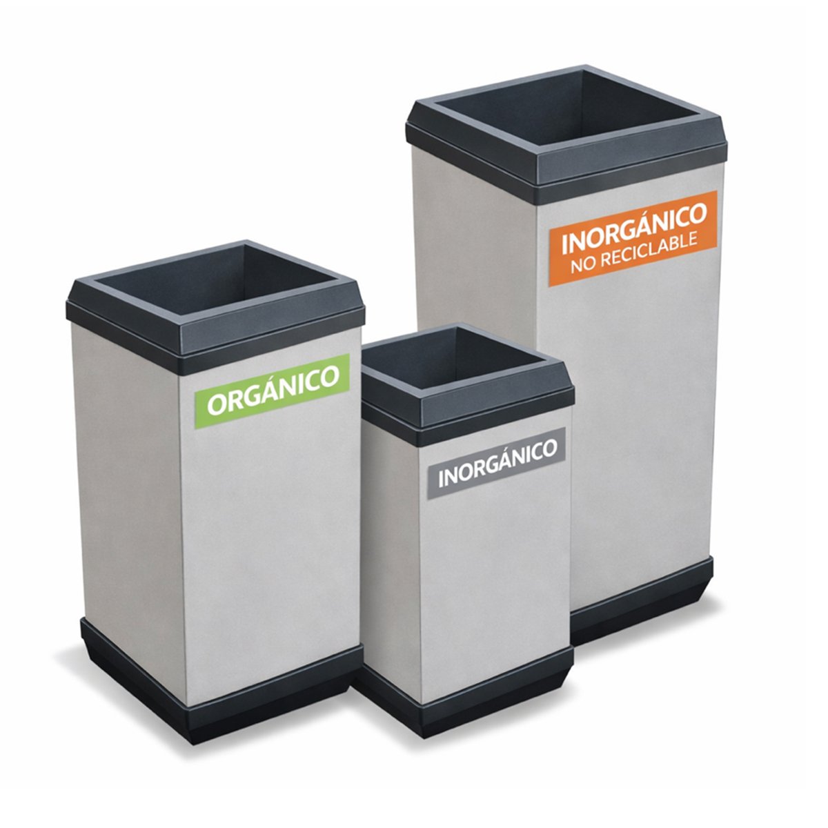 Bote de Basura Cubo con Aro para Reciclaje – Acero Inoxidable | 26, 33 y 47 Litros